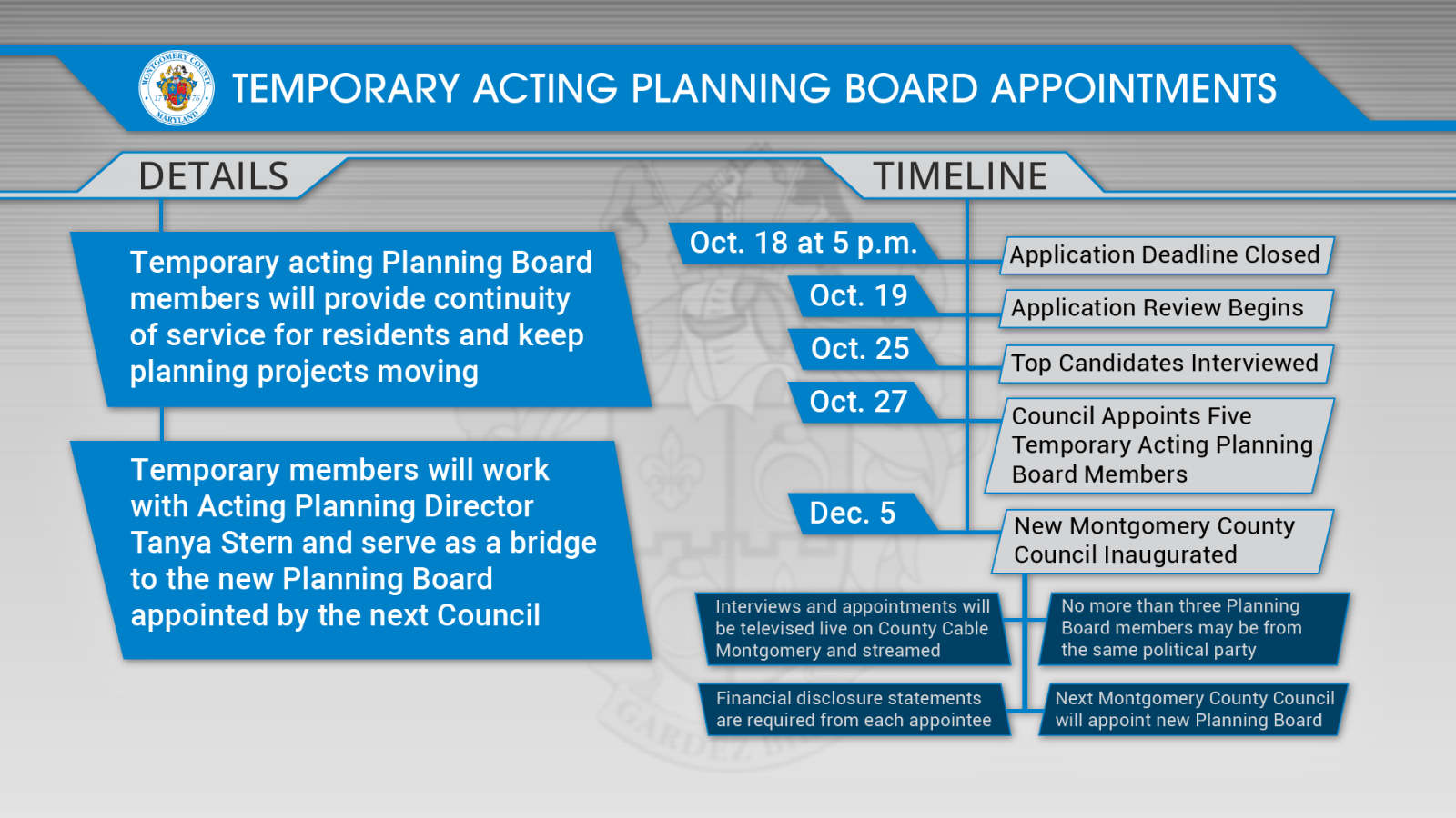 Temporary Acting Planning Board Appointment Process